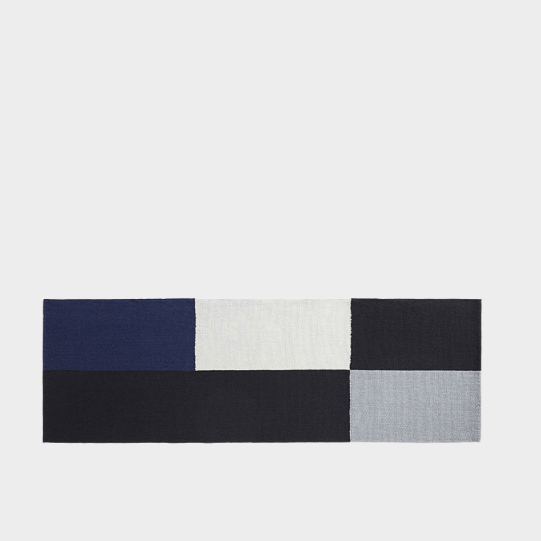 HAY Ethan Rug Cook Flat Works Black and Blue